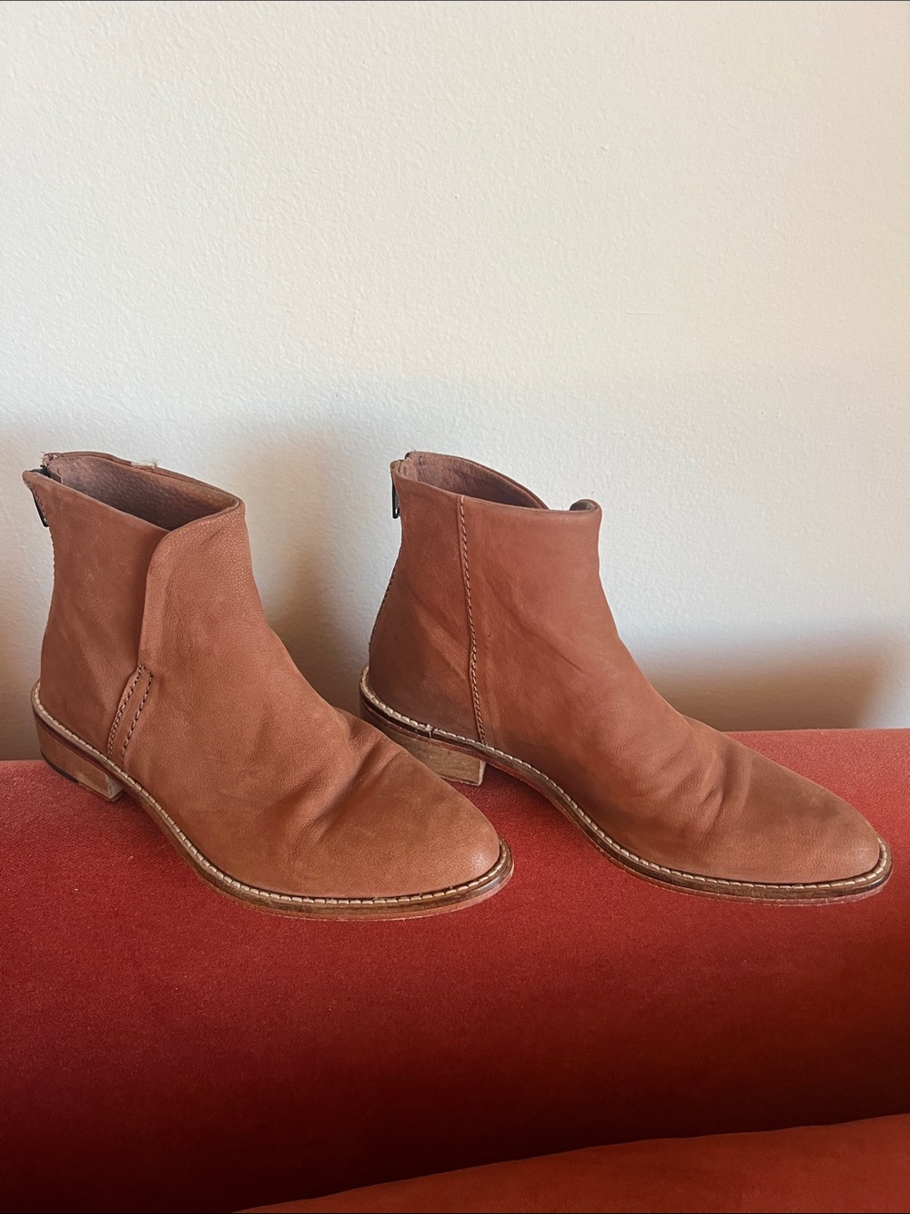 Free People Tan leather Ankle Boots size 6/36